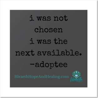 Not Chosen Adoptee Posters and Art